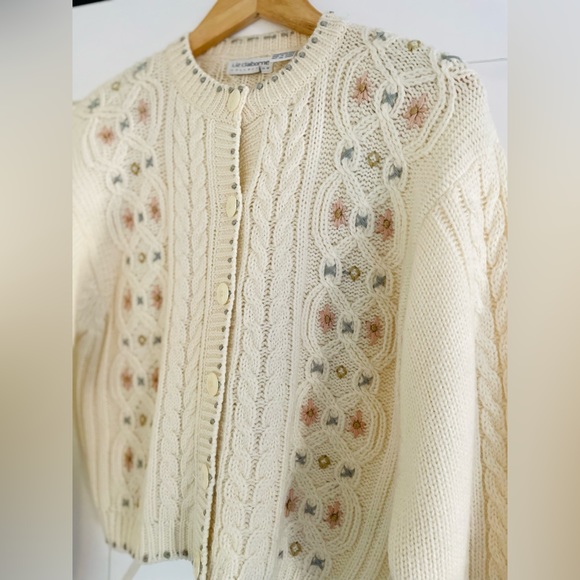 Vintage Liz Claiborne Wool Cardigan Sweater - Picture 6 of 6